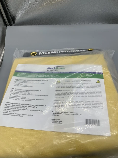 PRO STAR 24oz. GOLD ACRYLIC COATED WELDING BLANKET - 6’ X 8’