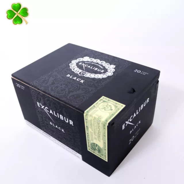 Excalibur Toro Black Empty Wood Cigar Box 6.75" x 5" x 4 ~