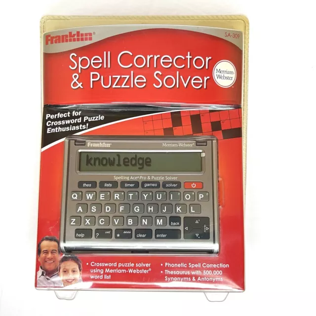 Franklin SA-309 Merriam Webster Spell Corrector Puzzle Solver Sealed New