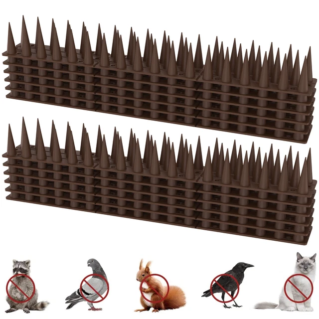 12PCS BIRD SPIKES Effective Birds Deterrent Detachable Plastic Fence