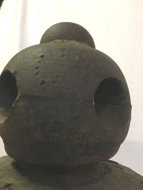 Antique Folk Art Horse Weight Wood Iron 5