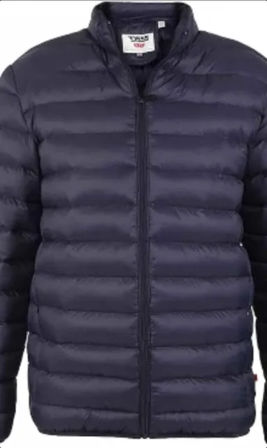 D555 Mens Rowland Kingsize Warm  Puffer Jacket Coat Navy blue size 4Xl upto 8XL