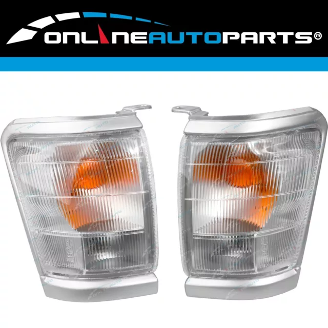 LH+RH Clear Corner Indicator Blinker Park Lights Pair for Toyota Hilux 1997-2001