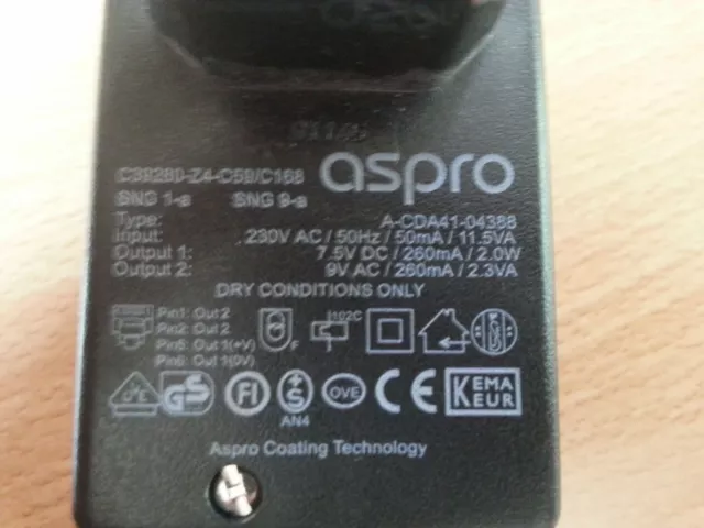 Netzteil aspro C39280-Z4-C59 / C168 SNG 1-a 9-a Type A-CDA41-04388