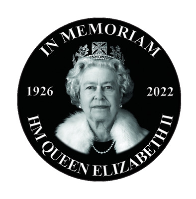 RIP QUEEN ELIZABETH II 1926-2022 In Memoriam Pin Badge Brooch Souvenir ...