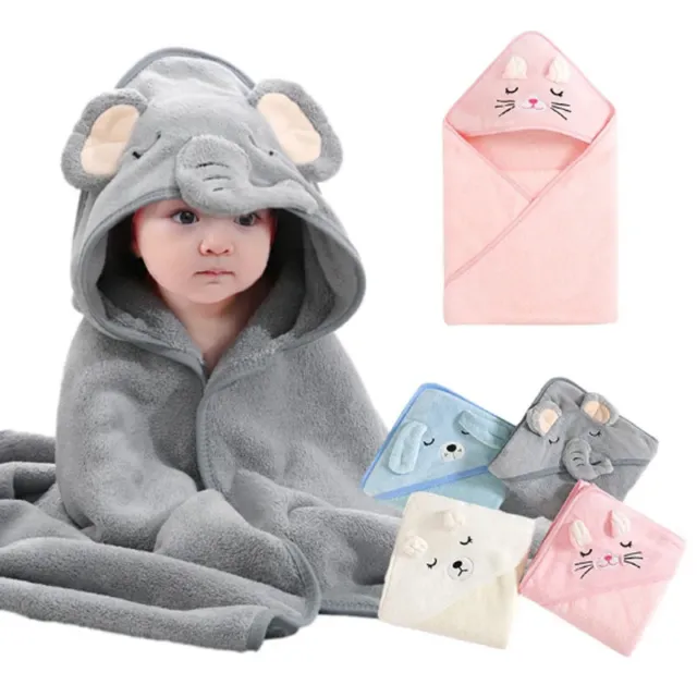 Toddler Baby Hooded Cartoon Towels Newborn Kids Bathrobe Soft Bath/Beach Towel