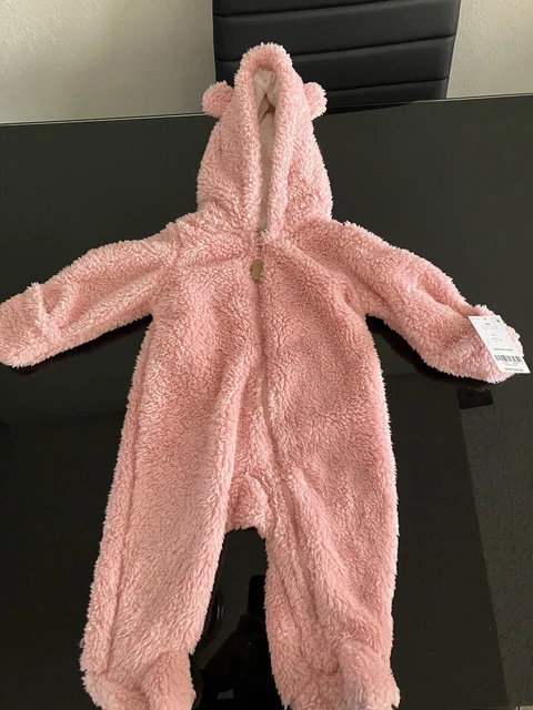 Baby Girls Carter's Zip-Up Hooded Fleece Jumpsuit Size 3 months. 2