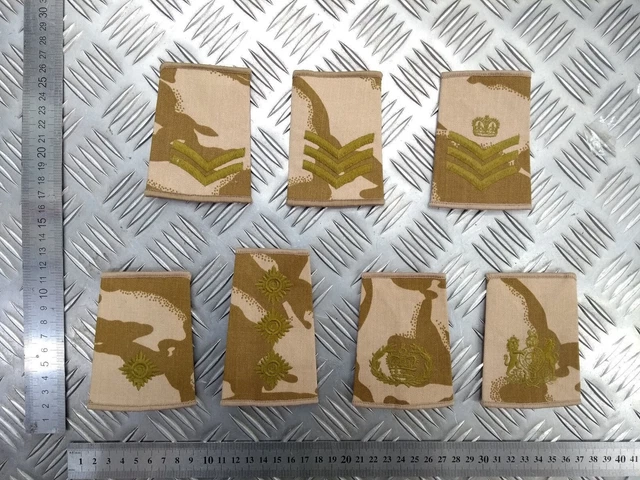DESERT CAMO RANK Slides Various Ranks Genuine British Army - NEW £11.99 ...