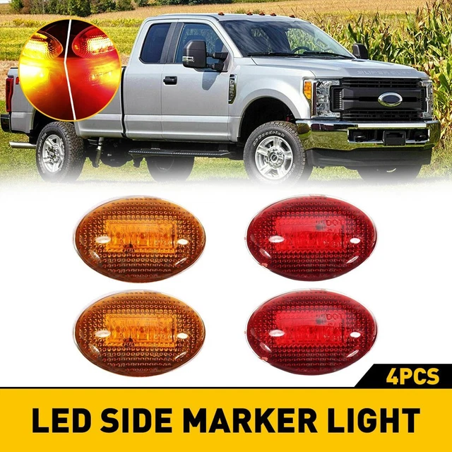 4X LED SIDE Marker Light Front Rear For 19992010 Ford F350 F450 F550