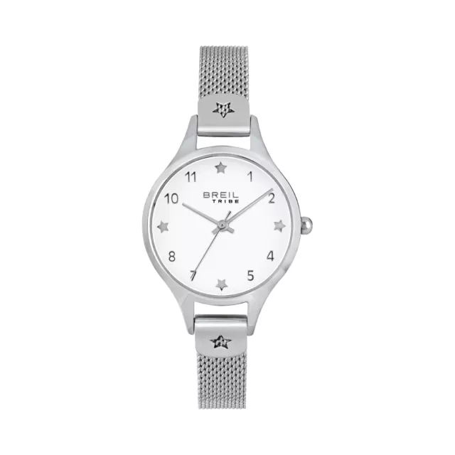 Orologio Donna BREIL Tribe UPBEAT EW0522 Bracciale Acciaio Mesh Bianco