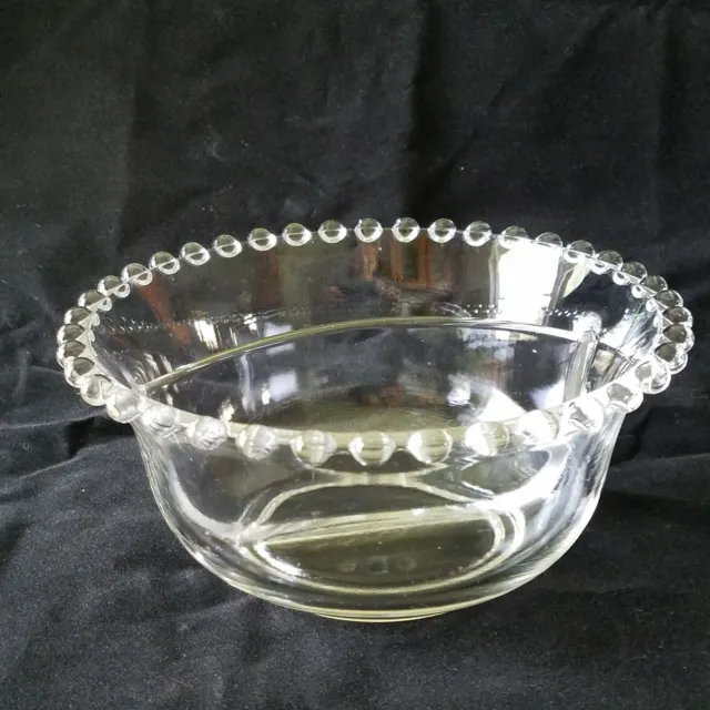 Depression Glass, Imperial Glass Co., CRYSTAL CANDLEWICK DIVIDED BOWL, 6½" d