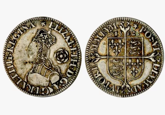 1562 Elizabeth I Sixpence, Mestrelle's Milled Issue, mm Star, S-2594