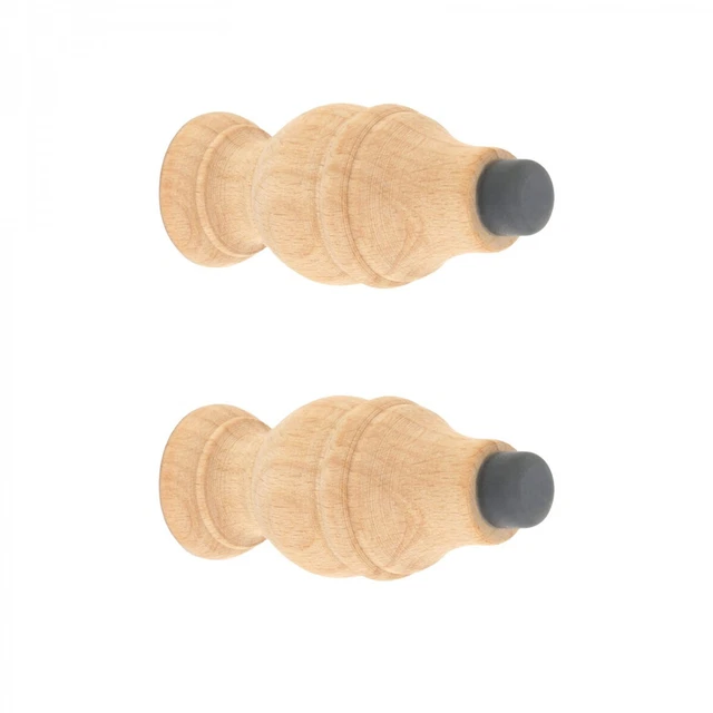 2 Wood Door Stop Unfinished Victorian Stopper Bumper  | Renovator's Supply
