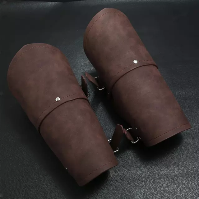 Medieval Faux Leather Bracers Arm Guard Punk Glove for Cosplay Halloween Men