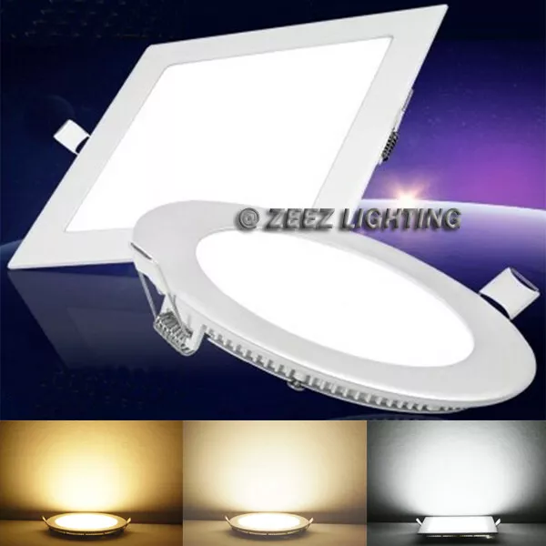 6W 9W 12W 15W 18W LED Recessed Ceiling Panel Down Lights Bulb Slim Lamp Fixture