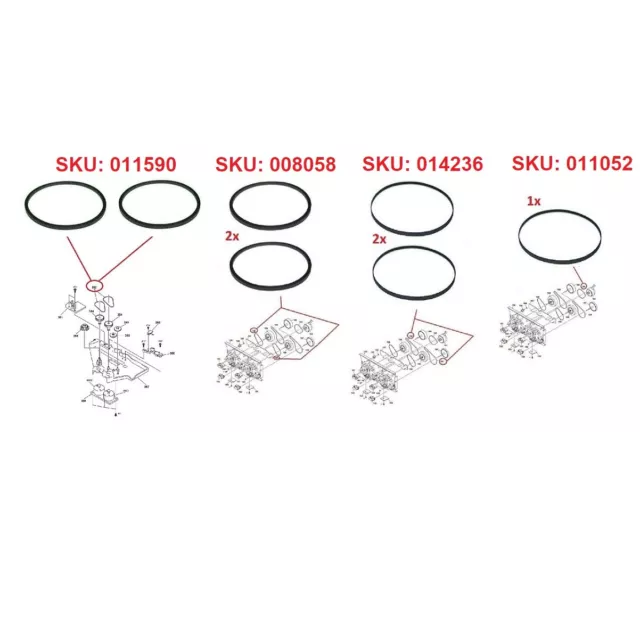 7x Belt Kit All Belts CD & Cassette Deck For Sony Compact Hi-Fi Stereo System