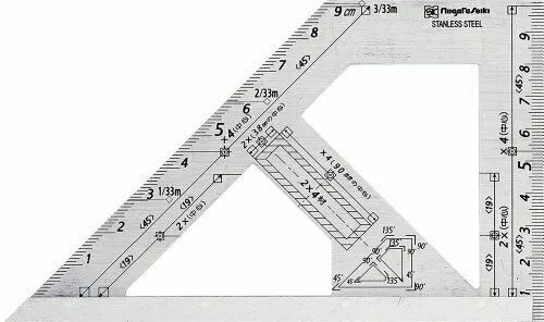 Niigata Sk Square Layout Miter ruler 45 Degrees Carpenter 2x4 ASQ-100SS Japan