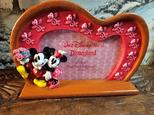 NIB Walt Disney WDW Disneyland Mickey Minnie Mouse Sweetheart Picture Frame