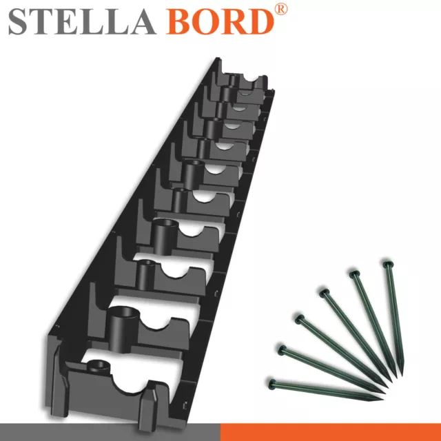 Stella Bord Bordure 4,5x100cm Enceinte de Lit Arête Coupe Parterre + 5 Clous