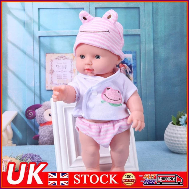 30cm Finished Doll Washable PVC 3D Prop Doll Baby Companion Toys (Pink)
