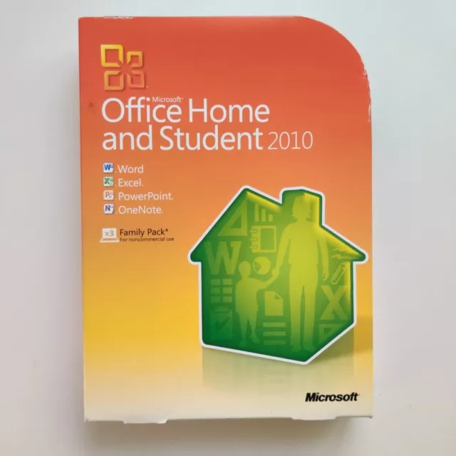 Microsoft MS Office Home And Student 2010 Family Pack x3 For Non Commercial Use