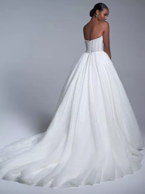 Maggie Sottero Midgley Elton Hochzeitskleid Elfenbein Ballkleid Prinzessin Größe 8 groß