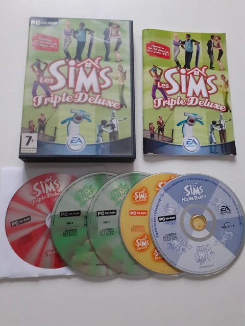 Les Sims Triple Deluxe PC - Version Française Avec Notice - PAL - Bon état