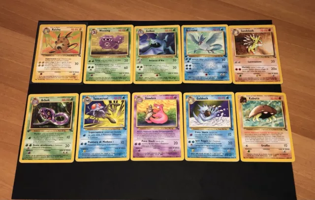 Lotto carte Pokemon Set Fossil Wizards of the Coast 1999