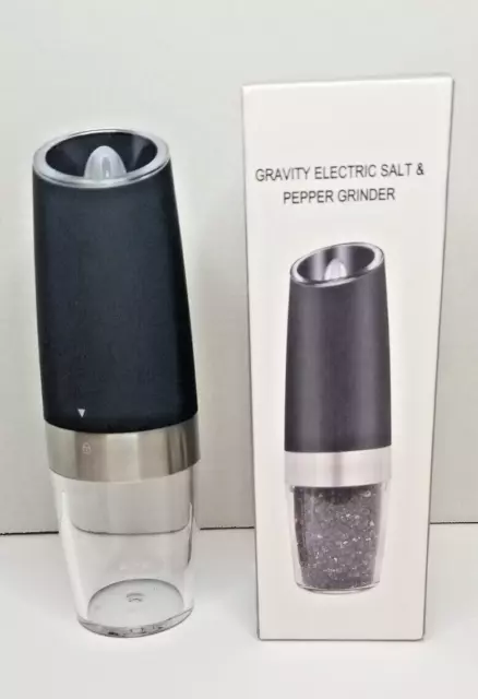 Salt and Pepper Grinder Electric Pepper Mill Stainless Steel Gravity Induction