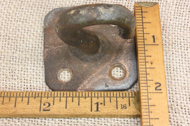 Old Plant Wall Hook Porch Ceiling Barn Hanger rustic vintage copper/ iron 2 x 2” 7
