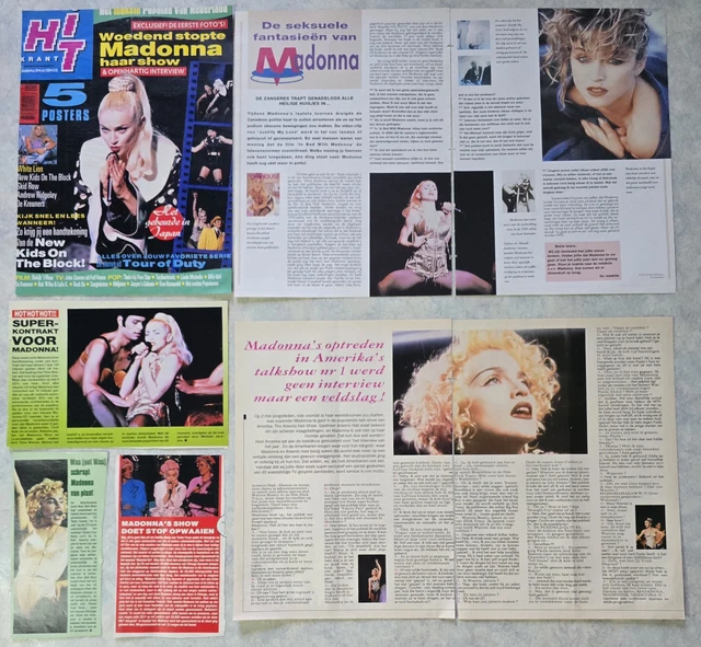 MADONNA CLIPPINGS COLLECTION BLOND AMBITION TOUR Pack newspaper ...
