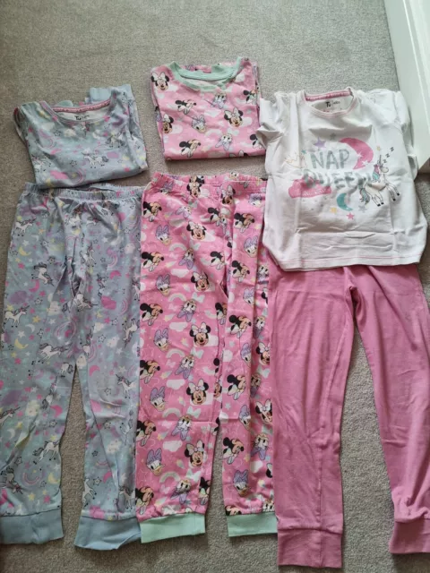 Girls Clothes Bundle Age 7 - 8 Years Pyjamas X 3 TU Disney