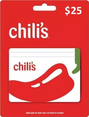 $25 plastic Chili's gift card!  Free shipping--See details