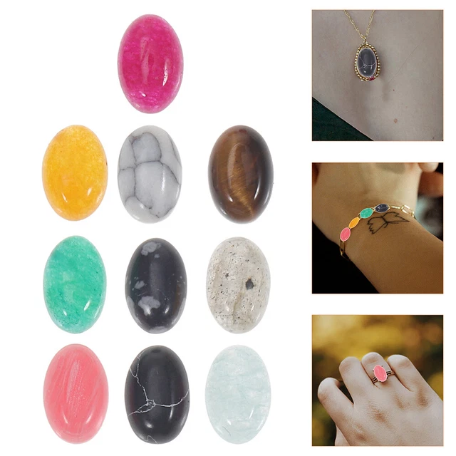20pcs Cabochons perles de pierres naturelles cabochons bijoux de bricolage
