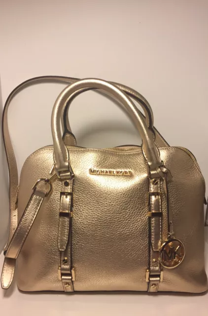 MICHAEL KORS EMMY Dome Satchel Shoulder Gold slightly damaged handle Last Photo EUR 72 92 PicClick FR