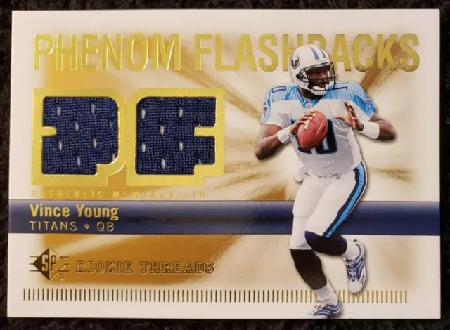 2007 SP Rookie Threads Vince Young Phenom Flashbacks Dual Jersey # PHF-VY MT