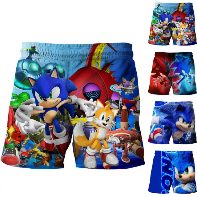 Kids Sonic the Hedgehog Swimming Bottoms Swimwear Board Trunks Surfing Shorts·