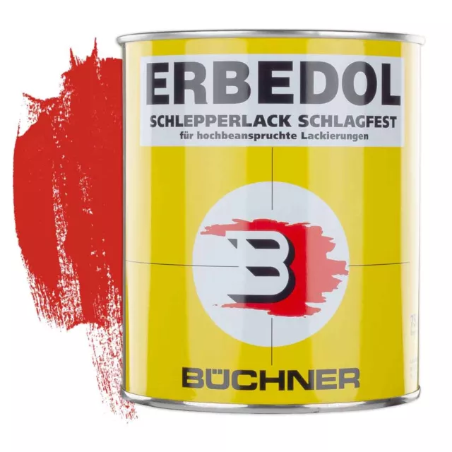 ERBEDOL | Schlagfester Lack | für Schlepper | RAL 2002 | blutorange | 0,75 l