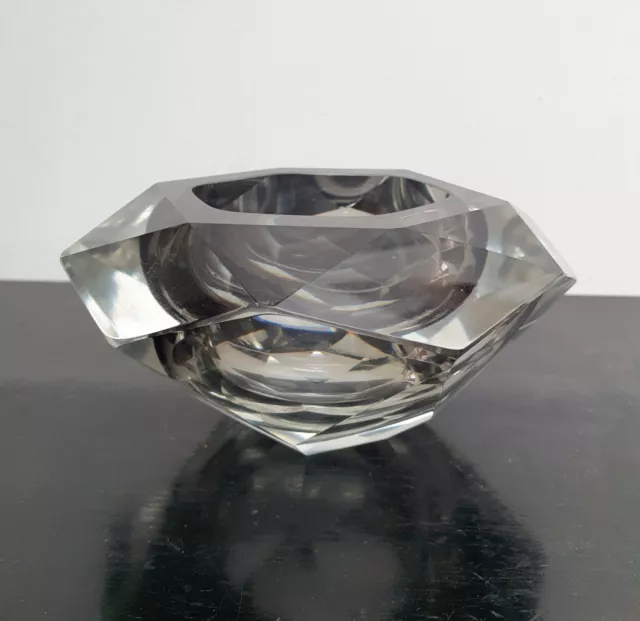 Murano Glass Bowl Flavio Poli Seguso Hexagonal Shape