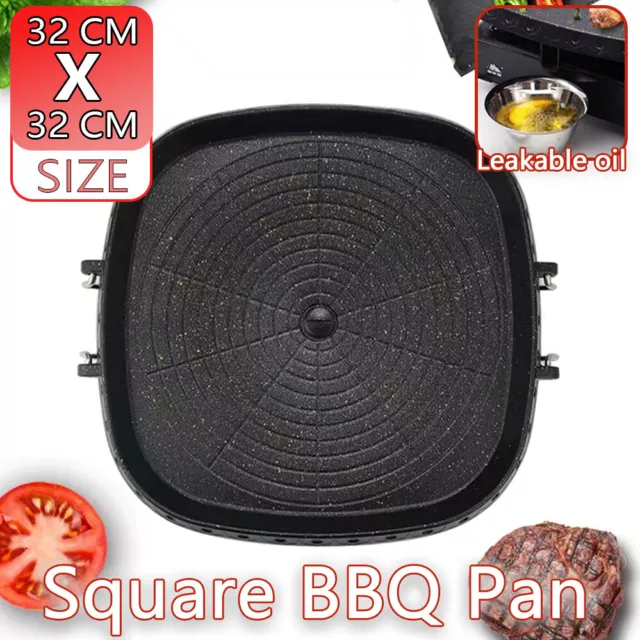 BBQ Grill Plate Gas Stove Coating Korean Non Stick Portable Marble Pan