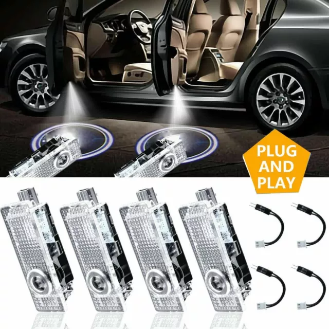 4PCS For BMW 2004-2018 Car LED Cool Laser Courtesy Puddle Lights Ambient Light