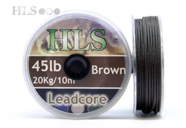 Lead core 45lb x 10m spool. Brown Silty Muddy Camo green Camo brown carp fishing 2