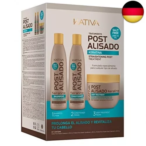 3 BRUJAS Set mit Shampoo, Conditioner und Maske Postalisado, ohne Salze, 3