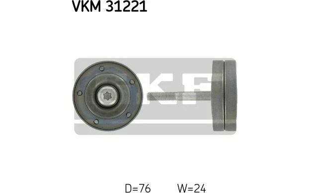 SKF Galet enrouleur pour VOLKSWAGEN POLO SKODA FABIA VKM 31221 - Mister Auto