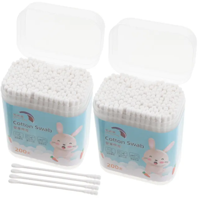 6 Long Cotton Swabs 400pcs for Makeup, Gun Cleaning or Pets Care