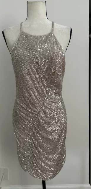 New With Tags Parker  Sequin dress in Champagne  Sz 8 Retail 298$