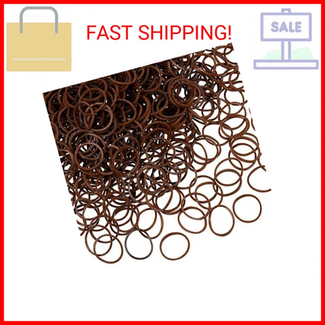 1000 Mini Rubber Bands Soft Elastic Bands for Kid Hair Braids Hair (Dark Brown)
