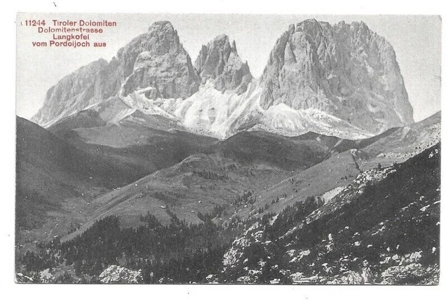 CARTOLINA DI TRENTO ,LANGKOFEL VAM PORDOIJOCH AUS non viaggiata 1913