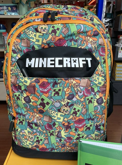 Zaino Minecraft Per Ragazzi - Nero Con Stampa Creeper, 100% Poliestere, 42x31 Cm - Foto 10