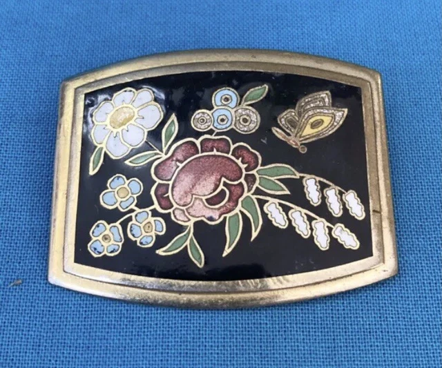 ANCIENNE BROCHE EN émail cloisonné vintage antique costume jewelry